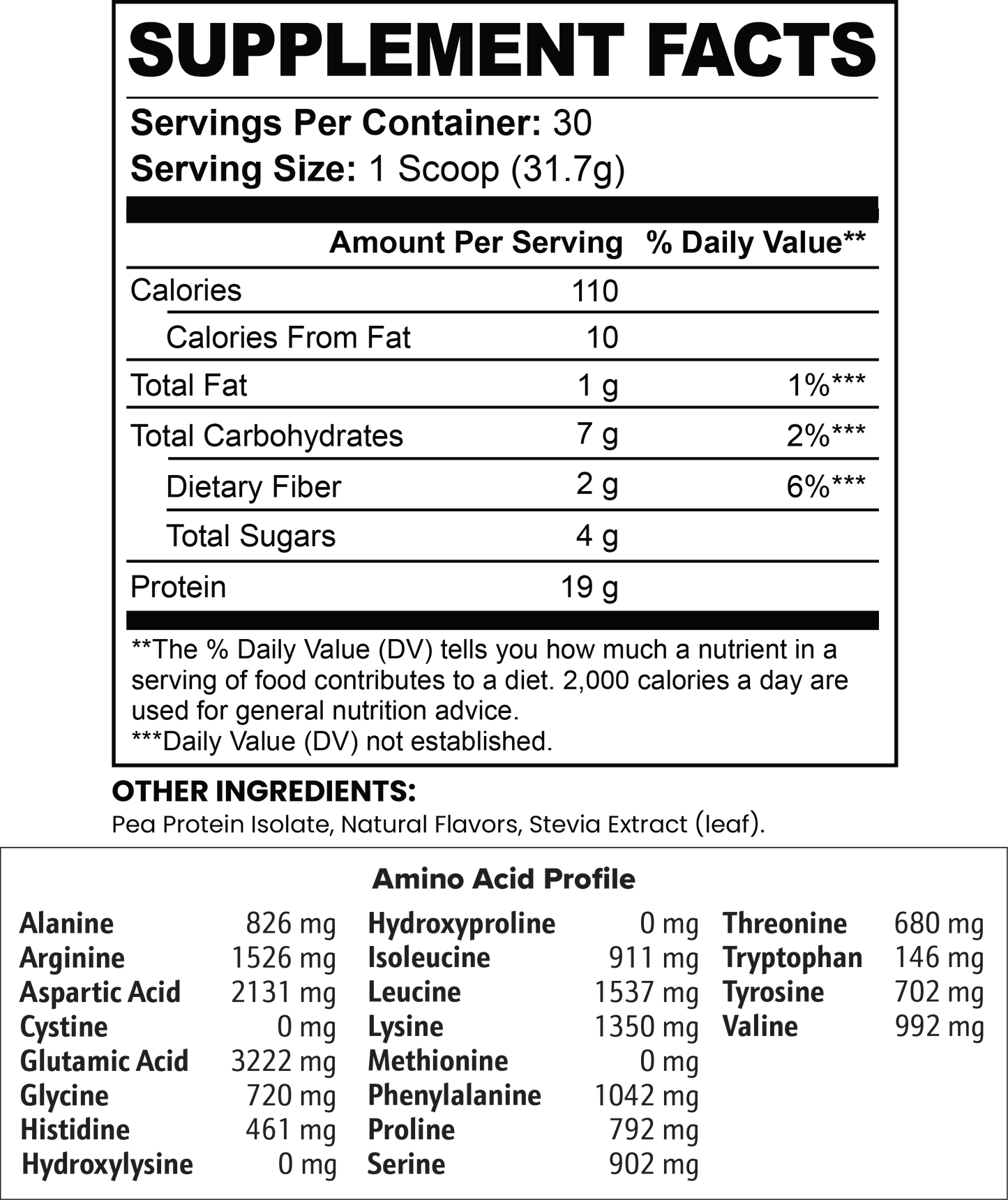 Chocolate Vegan Pea Protein Isolate Powder, 2.09 lbs