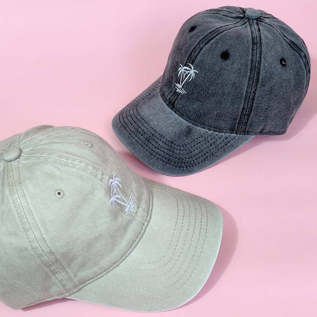 Soft Top Baseball Cap, Coconut Tree Design