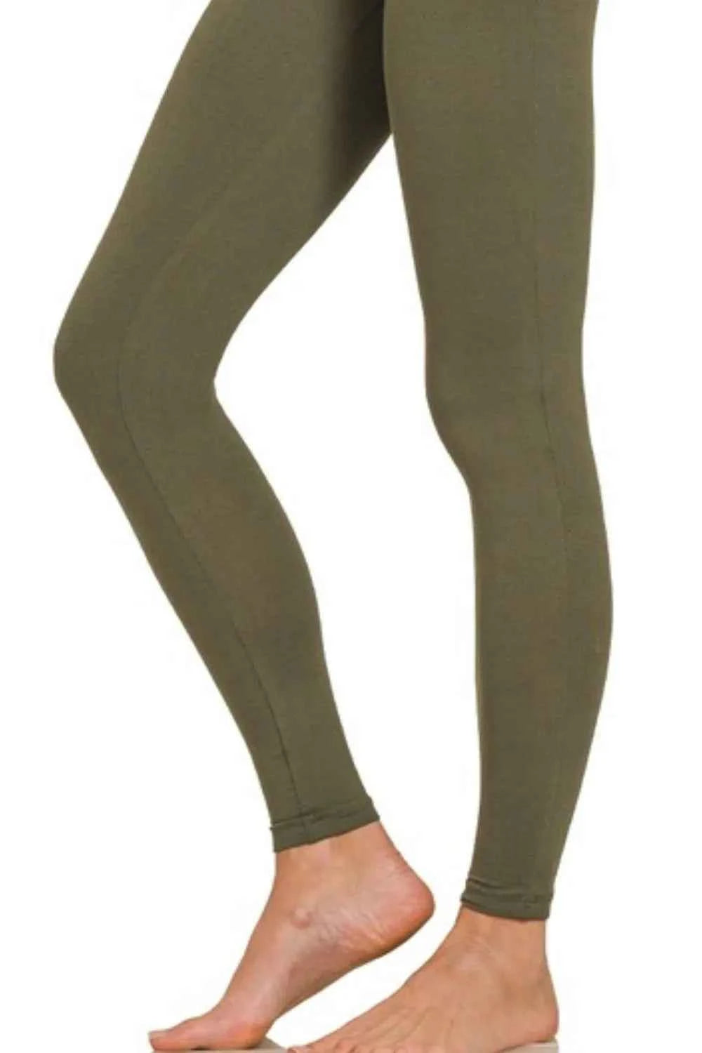 Zenana Premium Microfiber Wide Waistband Leggings