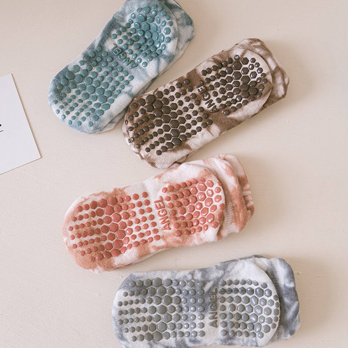 Women yoga anti-slip tie-dyed sports socks