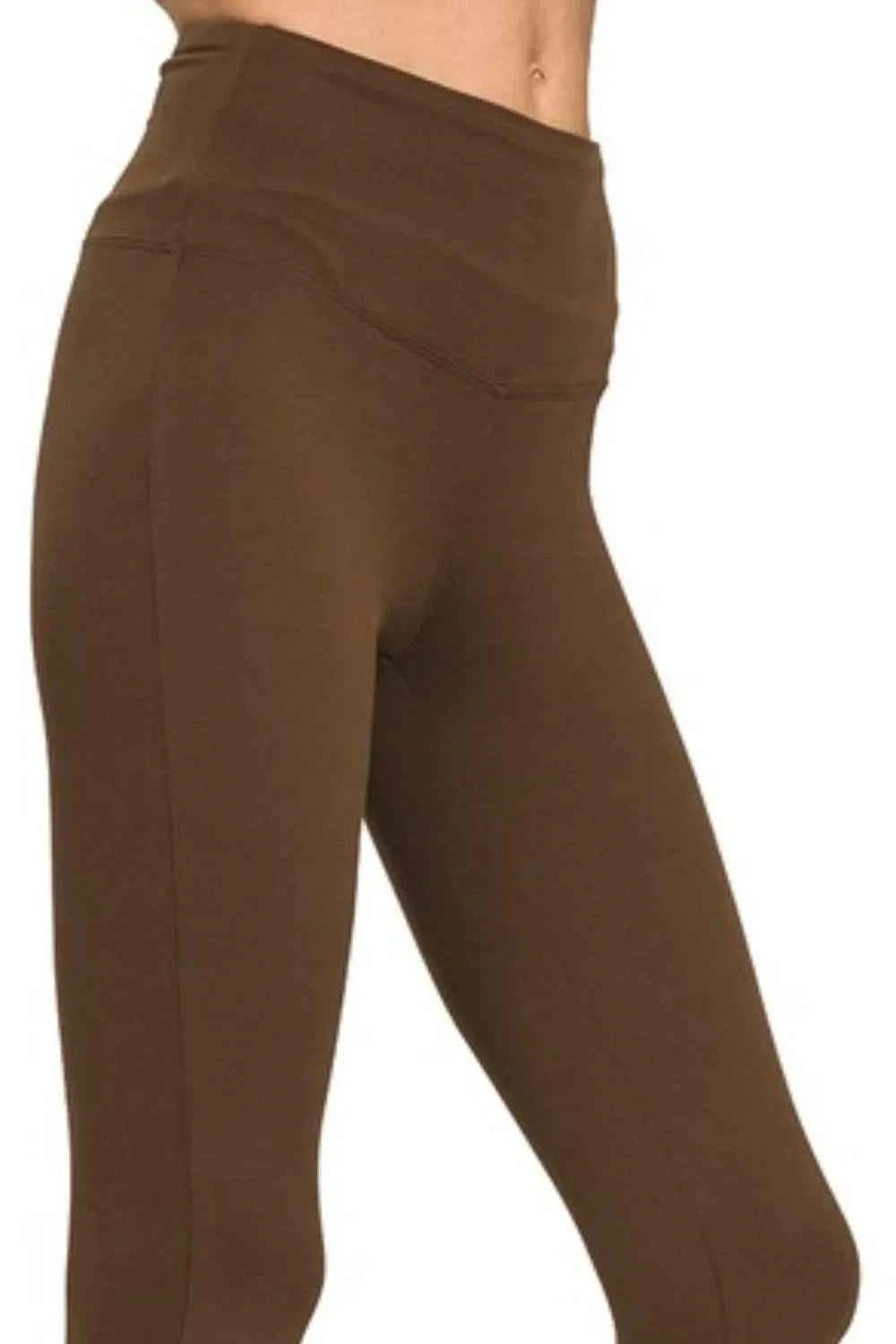 Zenana Premium Microfiber Wide Waistband Leggings