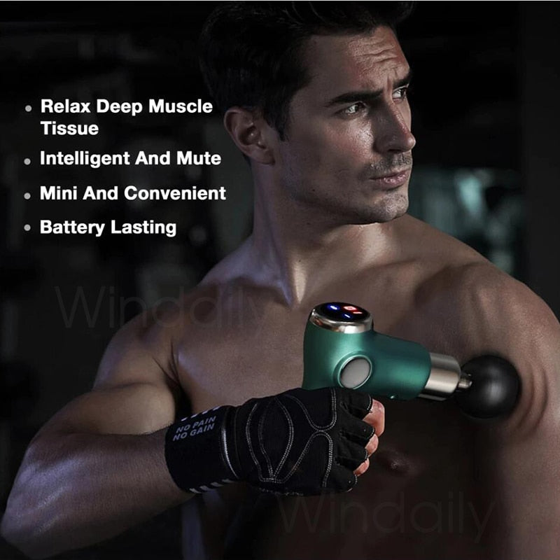 Mini LCD Massage Gun 32 Speed Touch Screen Deep Tissue