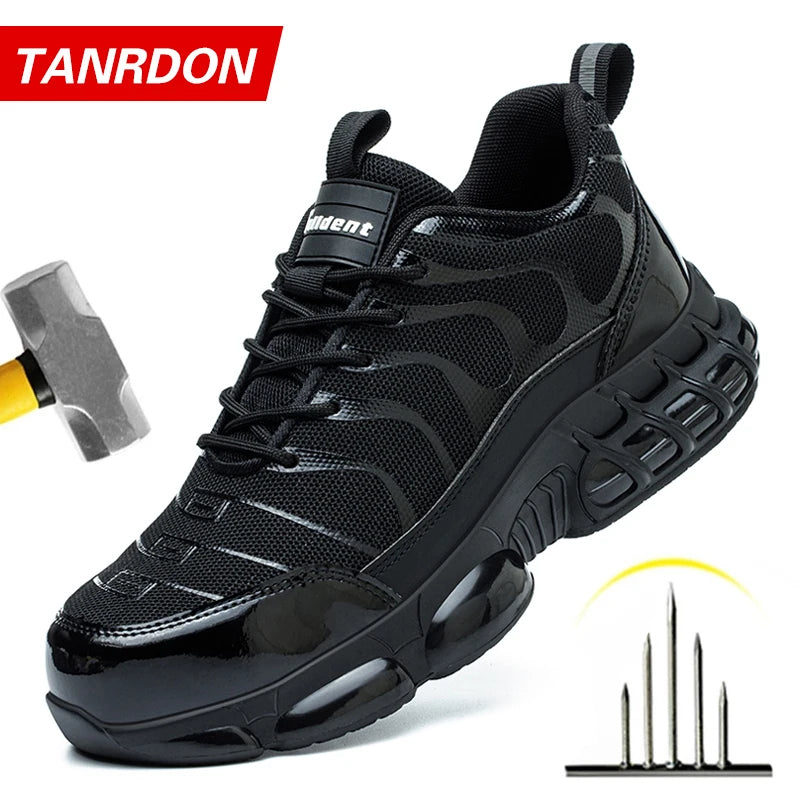 Summer Air Cushion Work Safety Shoes Unisex Breathable Steel Toe
