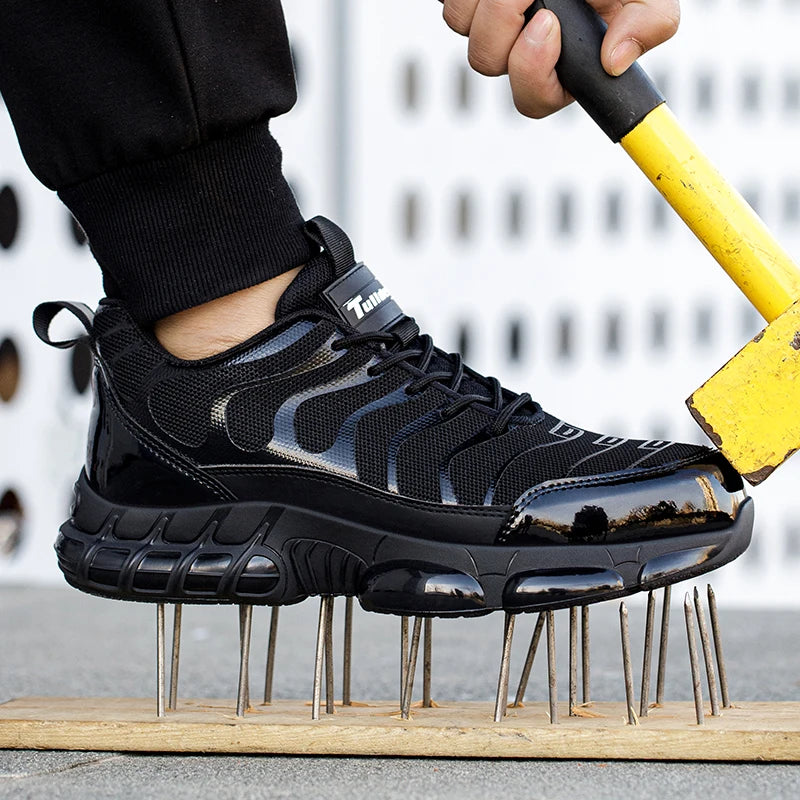Summer Air Cushion Work Safety Shoes Unisex Breathable Steel Toe
