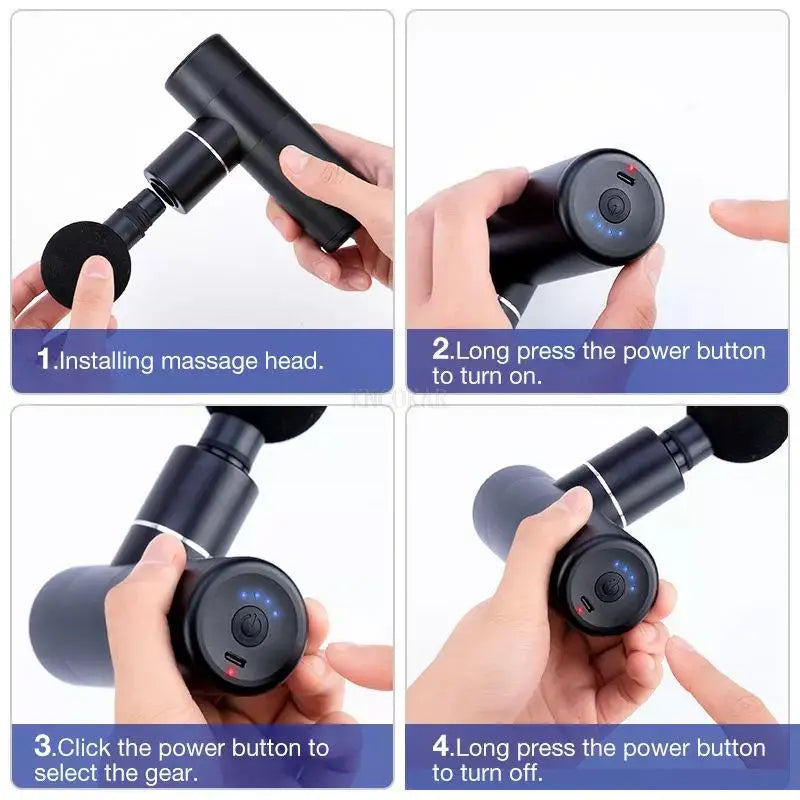 Portable Mini Fascia Gun Neck Back Massager Muscle Massager Silent