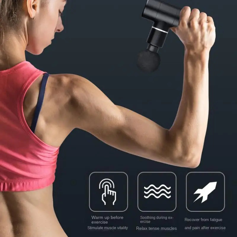 Portable Mini Fascia Gun Neck Back Massager Muscle Massager Silent