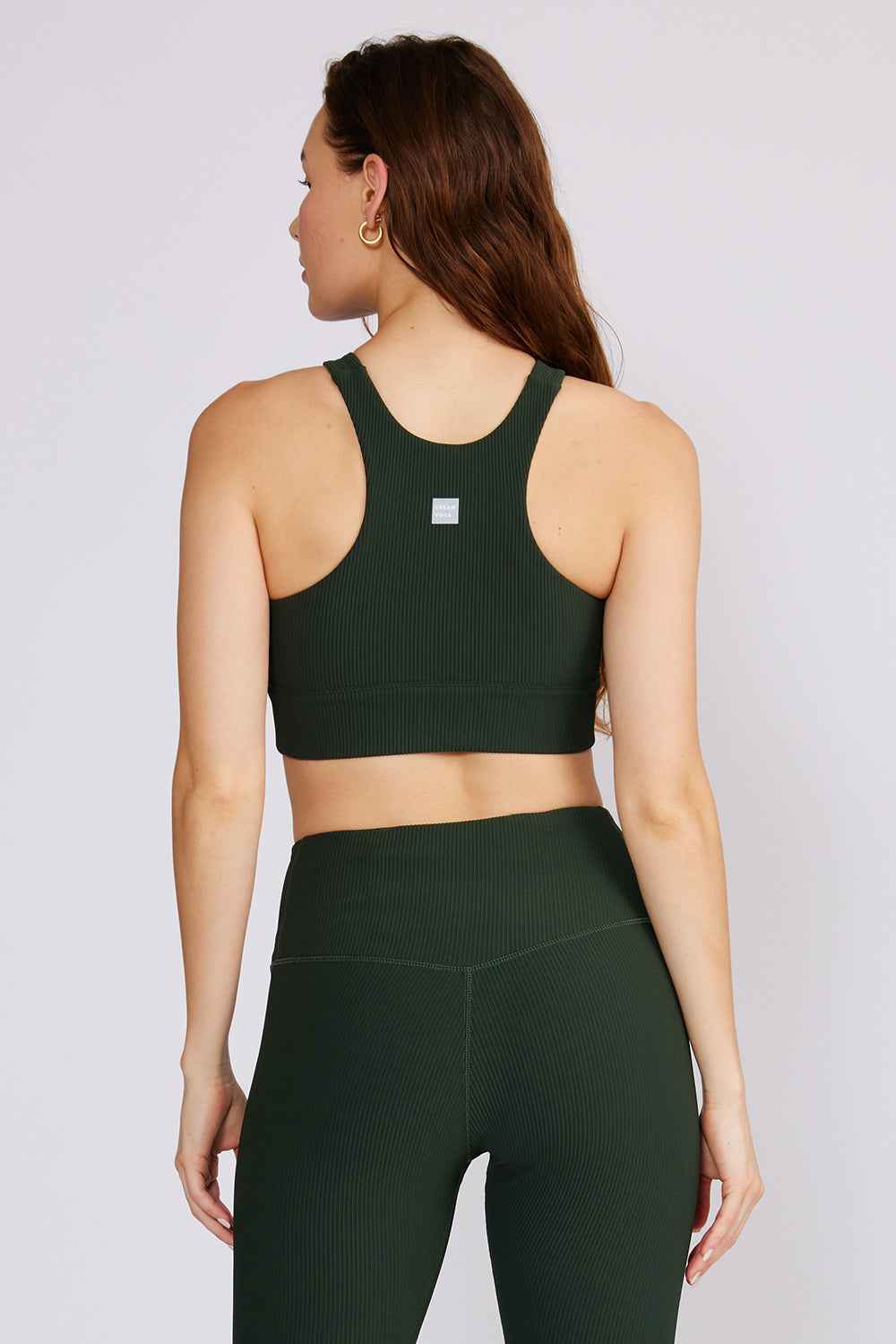 Sophia high neck ribbed sports bra hunter green