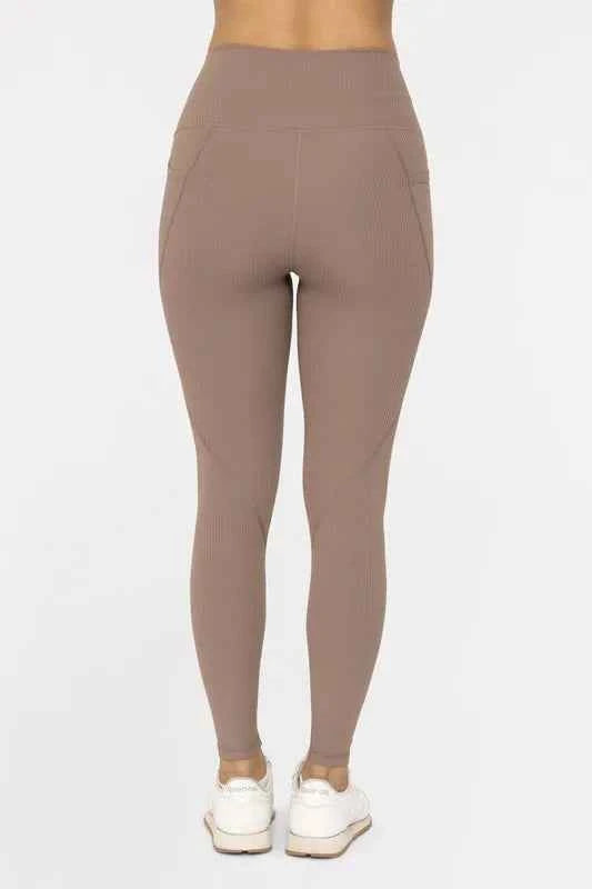MONO B Soft Ribbed High Waisted Leggings