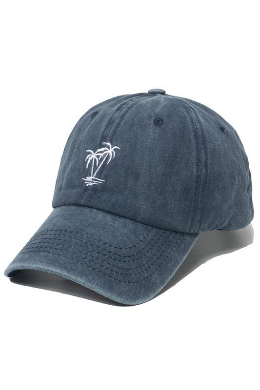 Soft Top Baseball Cap, Coconut Tree Design