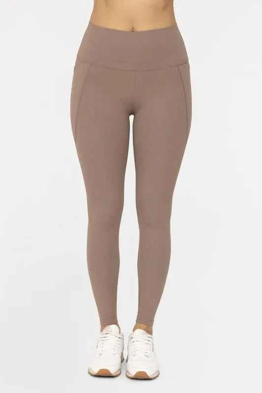 MONO B Soft Ribbed High Waisted Leggings