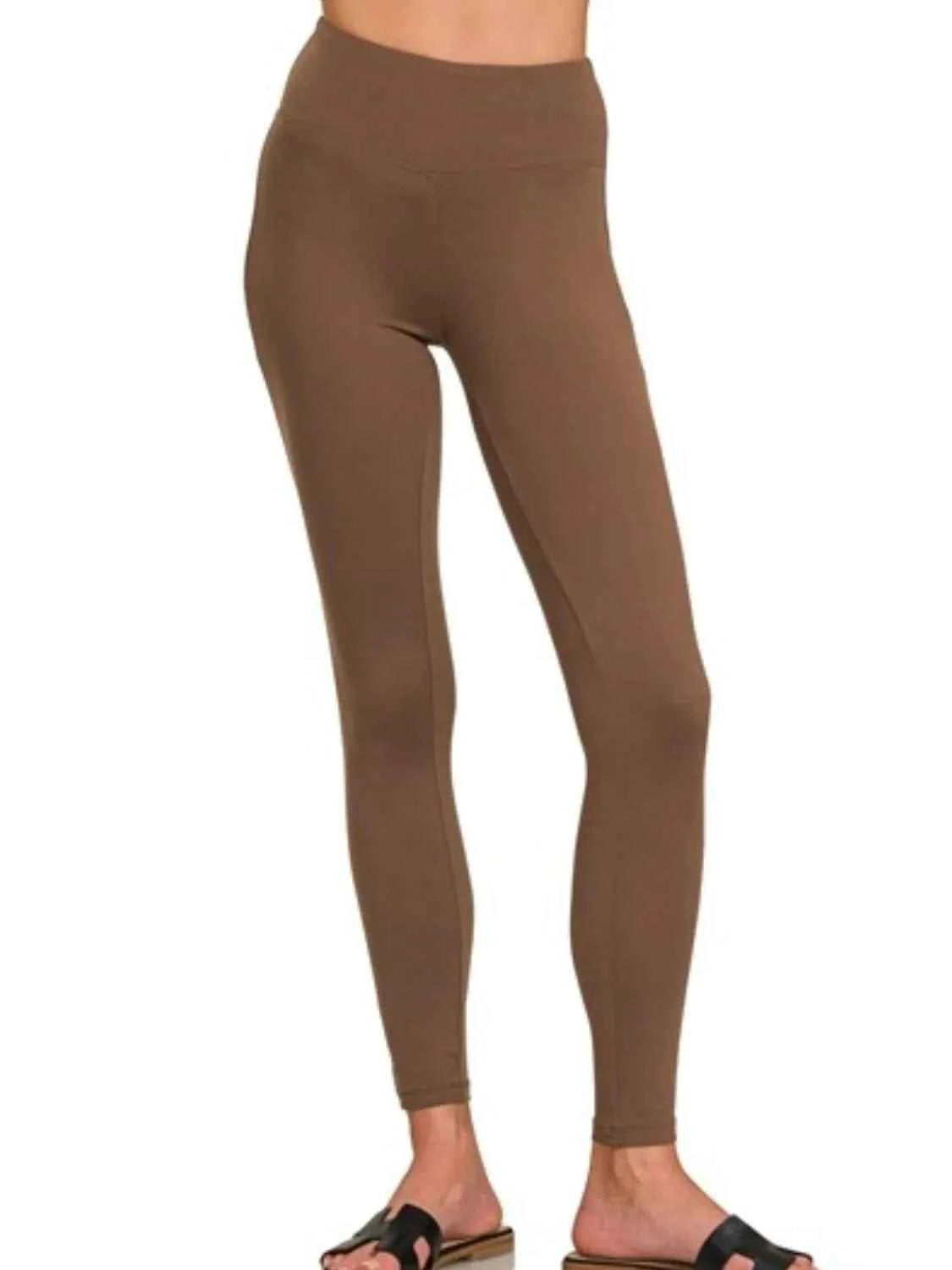 Zenana Microfiber Waistband Leggings