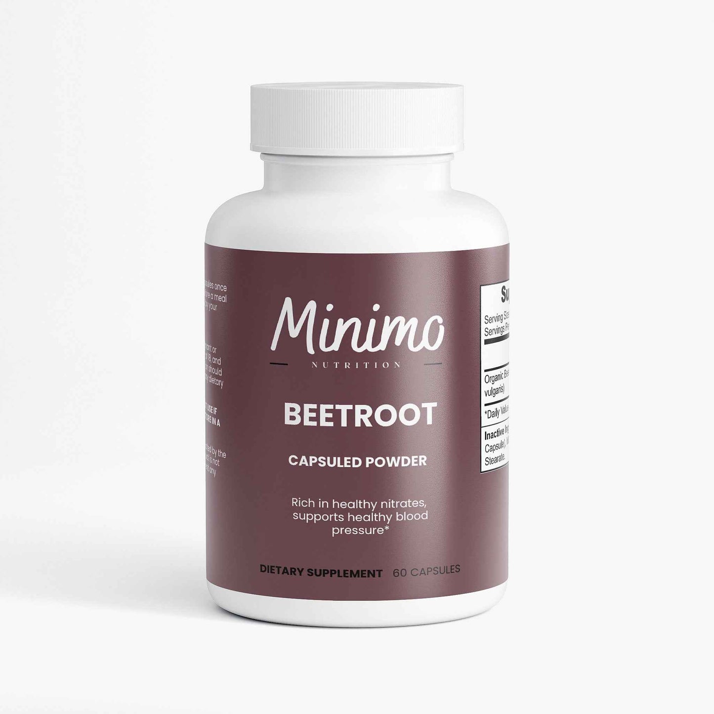 Organic Beetroot Capsuled Powder, 60 ct.