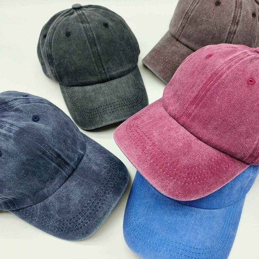 ACCITY - Summer Washed Solid Baseball Cap, Sun Hat CWAH206