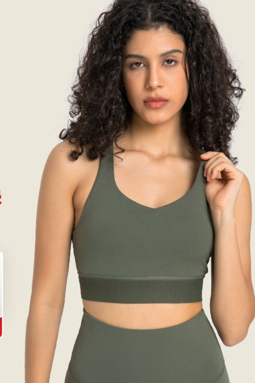 Racerback Halter Neck Sports Bra