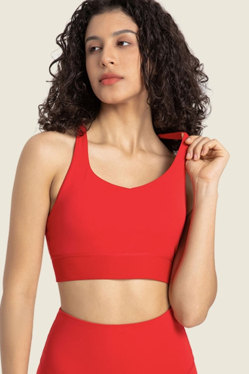 Racerback Halter Neck Sports Bra