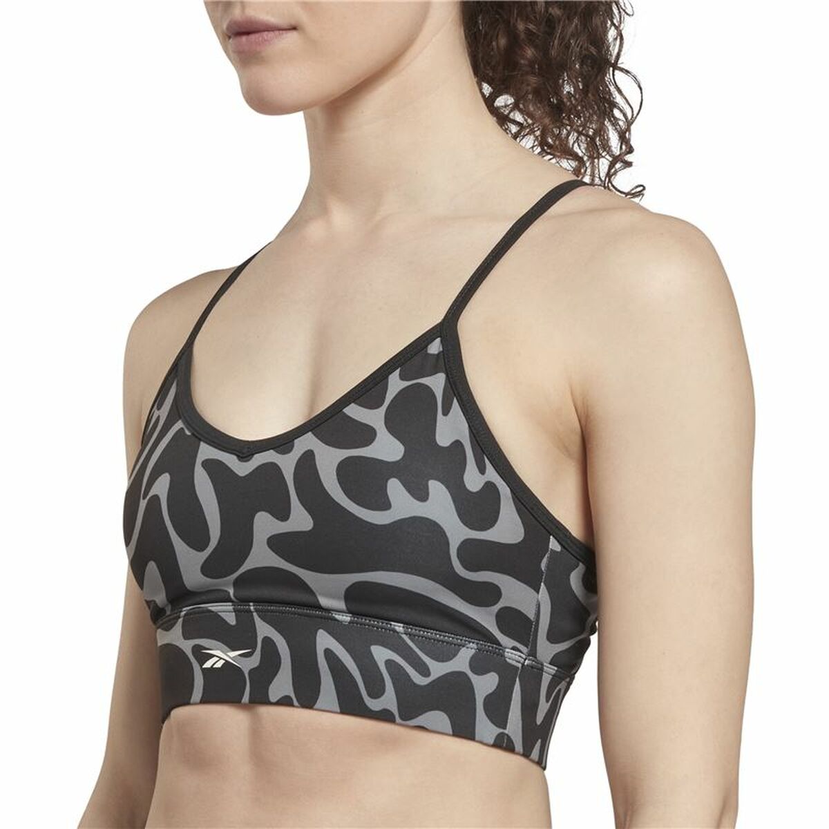 Sports Bra Reebok Workout Ready Black Grey