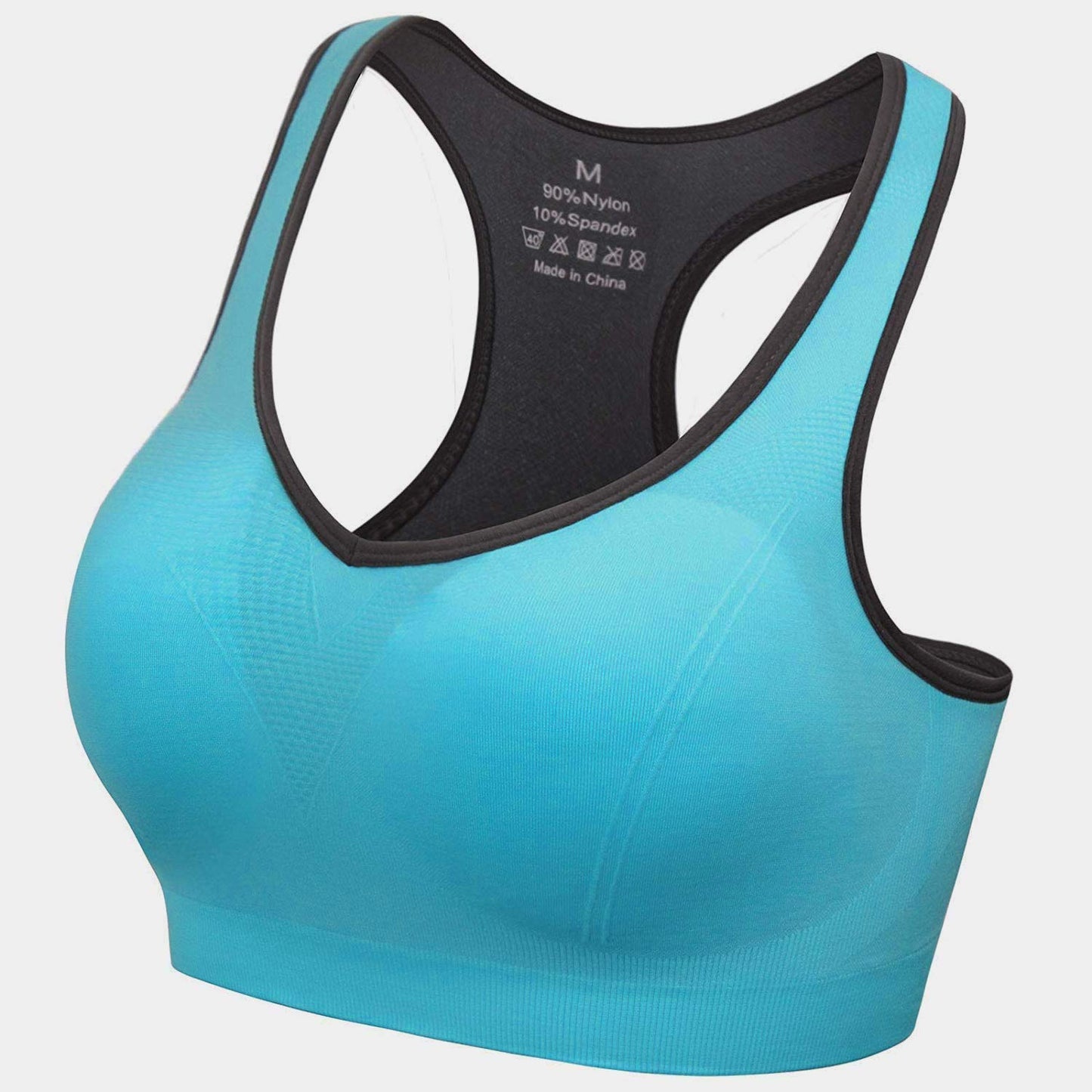 Women’s Stylish Racerback Athletic Sports Bra | Padded Seamless High I