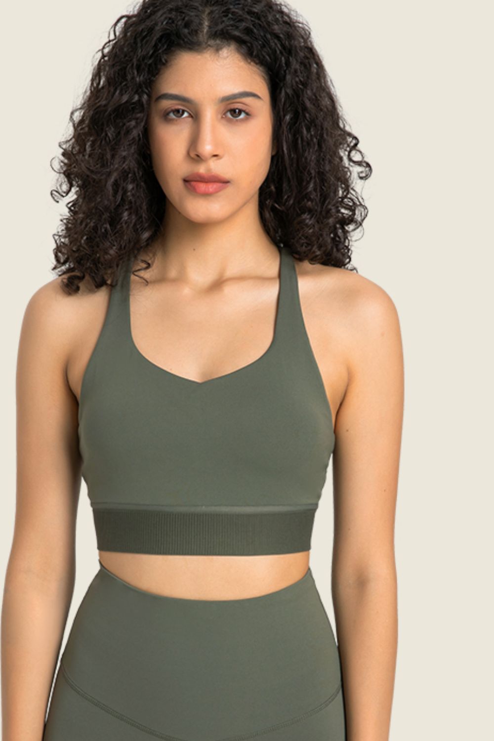 Racerback Halter Neck Sports Bra