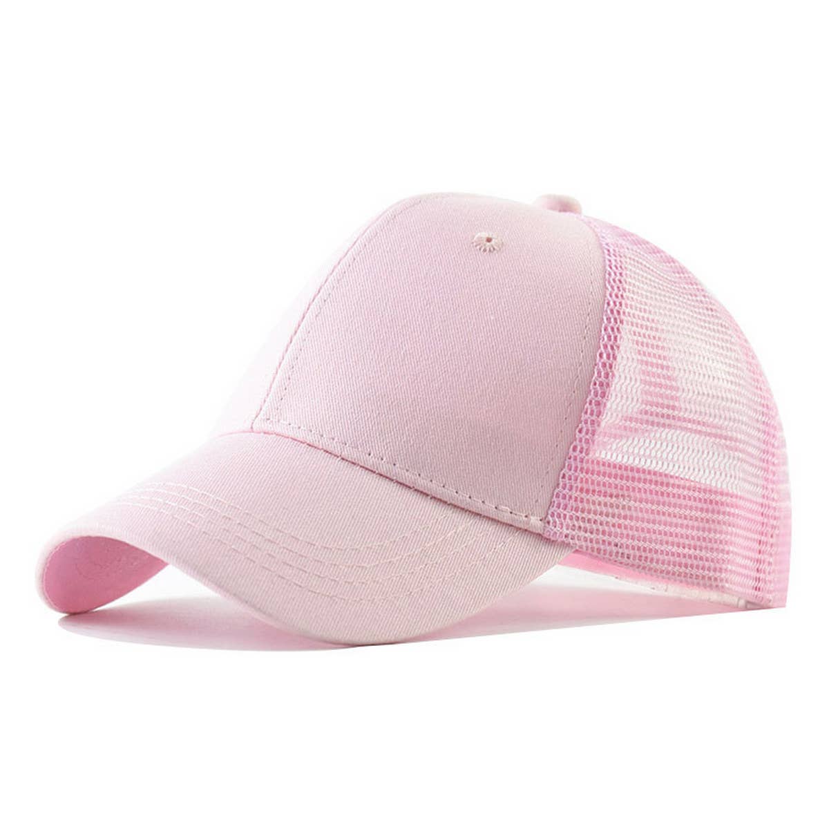 Classic Cotton Solid Breahthable Msh Trucker Hat