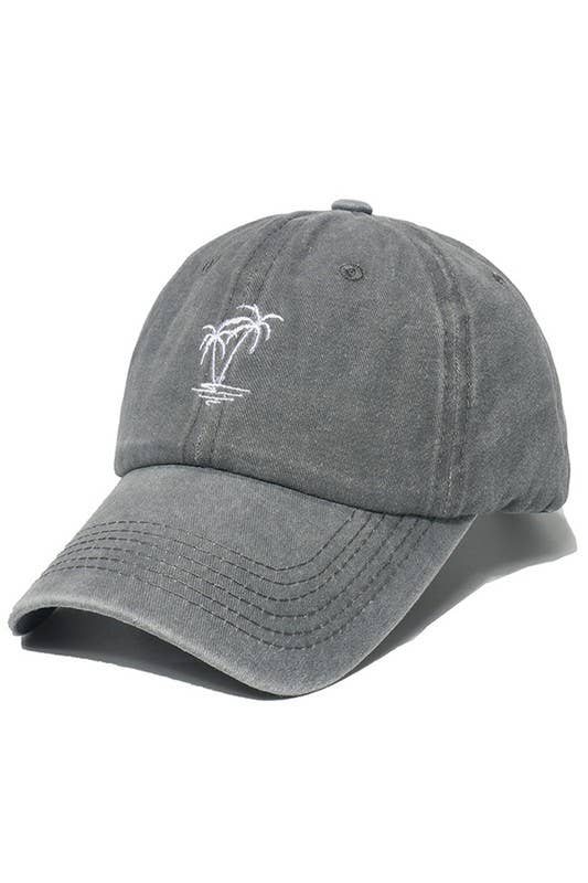 Soft Top Baseball Cap, Coconut Tree Design
