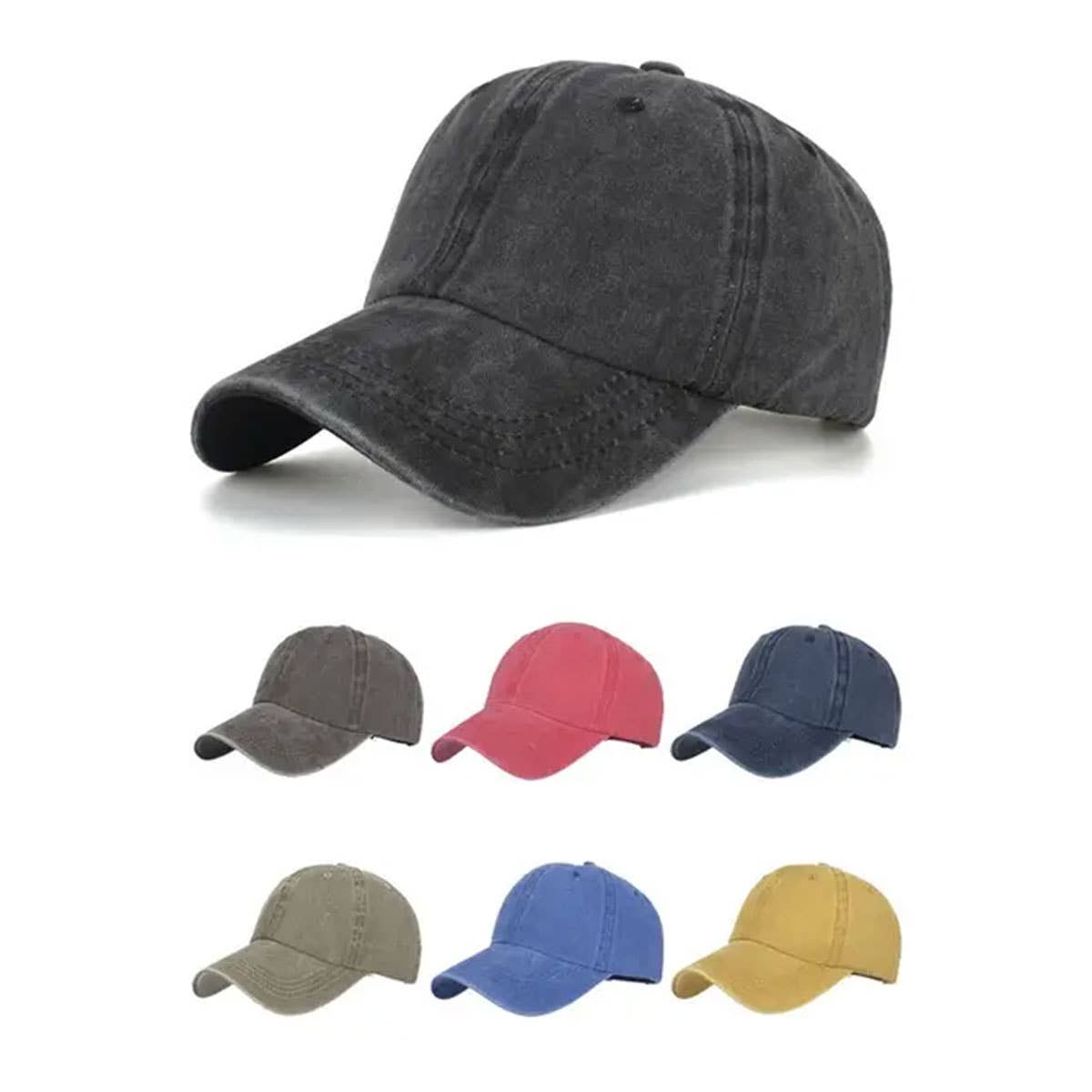 Summer Washed Solid Sun Hat