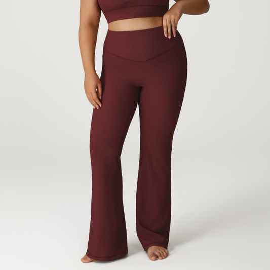 Women's plus-size yoga flared pants