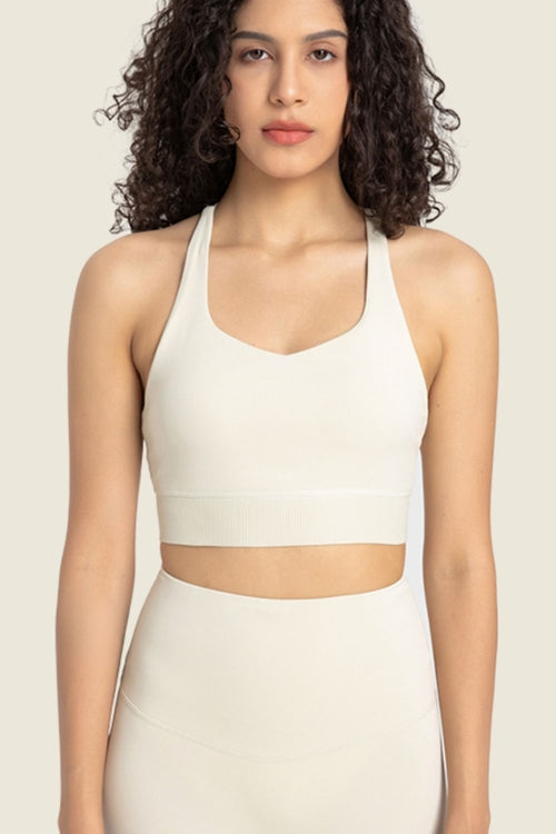 Racerback Halter Neck Sports Bra