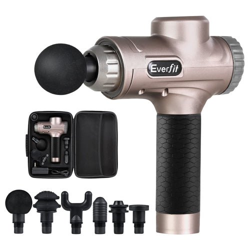 Everfit Massage Gun 30 Speed 6 Heads Vibration Muscle Massager