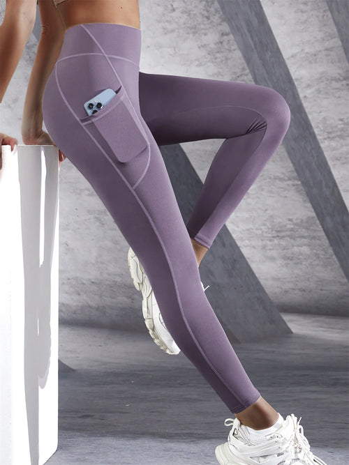 New High Waist Women's Leggings Stretch Yoga Pants Tights With Pockets