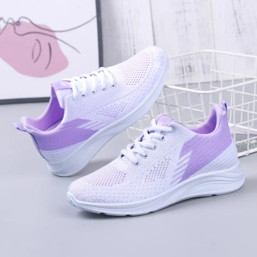 Spring New Women's Flying Weave Mesh Sport Casual Lightweight Soft