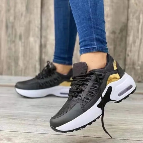 Fashion Woman Vulcanize Platform Casual Sneakers Women Flats Mesh