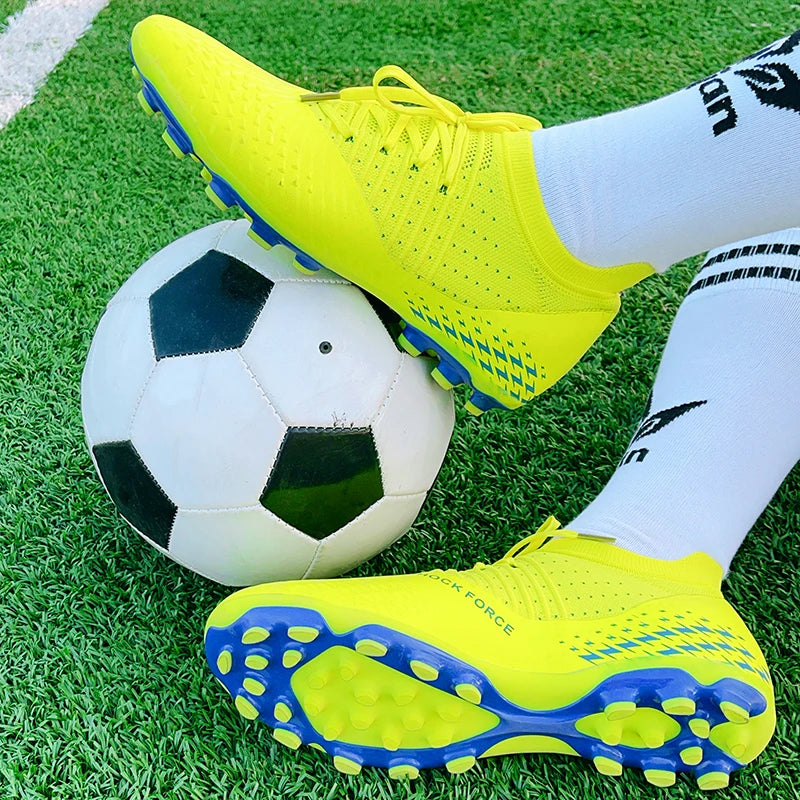 Men Football Cleats Fashion Youth Soccer Shoes Knit Football Training