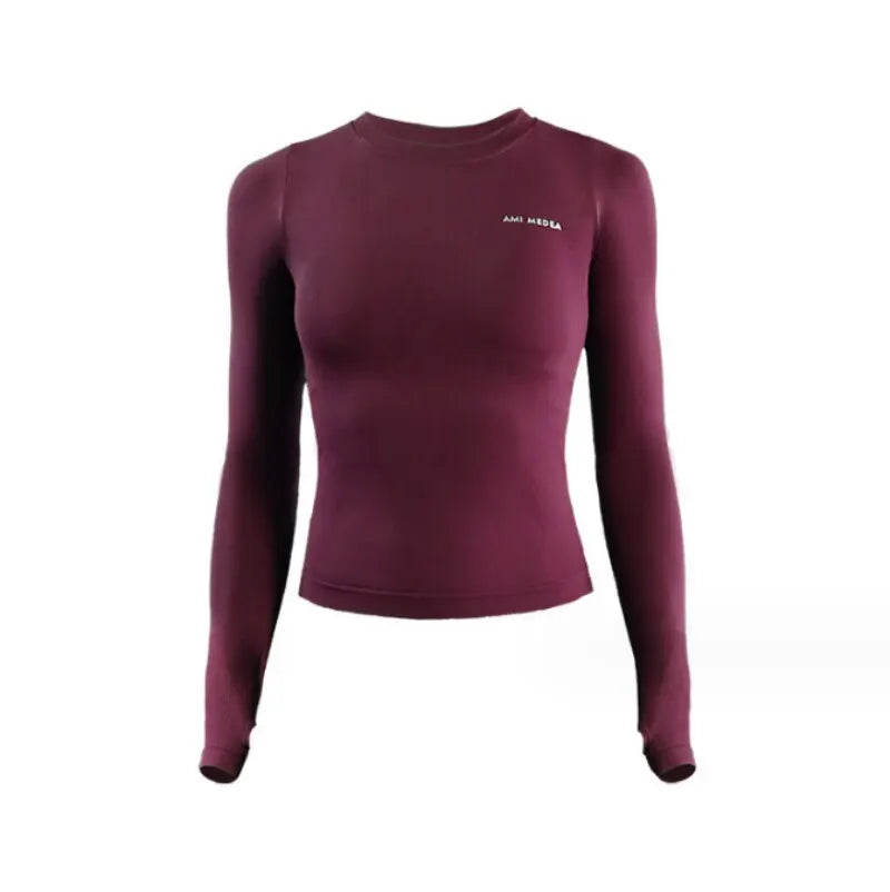 Long Sleeve Yoga Shirts Sport Top Fitness Clothes Wear for Women Gym