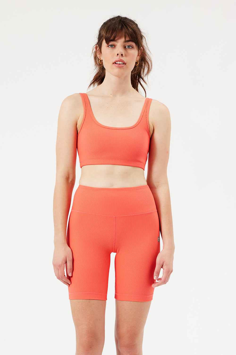 Scarlett ribbed sports bra pop orange