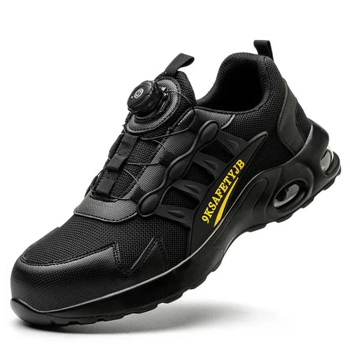 Men's Rotating Button Safety Shoes Steel Toe Work Sneakers