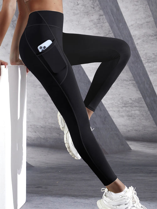 New High Waist Women's Leggings Stretch Yoga Pants Tights With Pockets