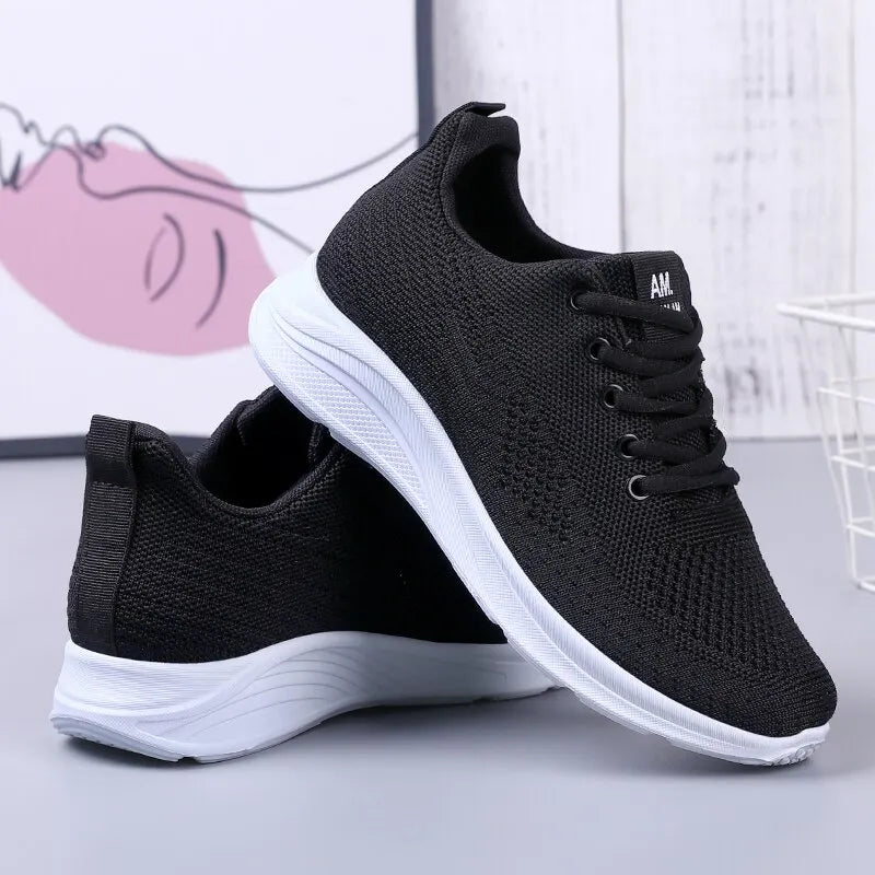 Spring New Women's Flying Weave Mesh Sport Casual Lightweight Soft