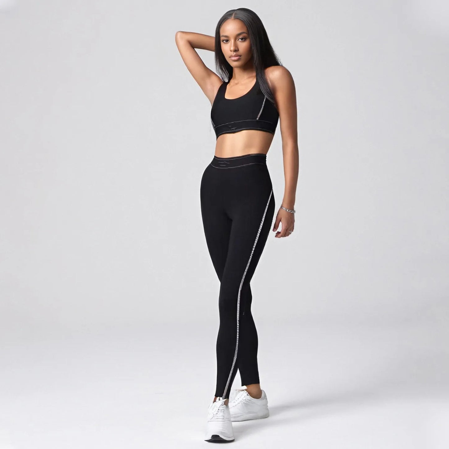 Sportswear Yoga Clothes Set Leggings and Tops Fitness Sports