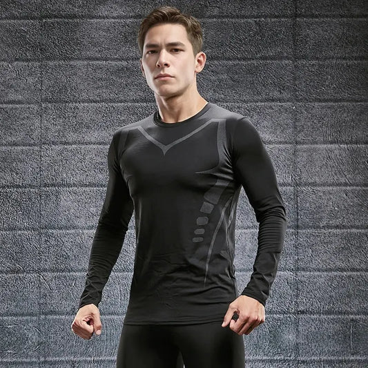 Quick Drying Tight Fitting Suit For Men'S Long Sleeved Sports Cycling