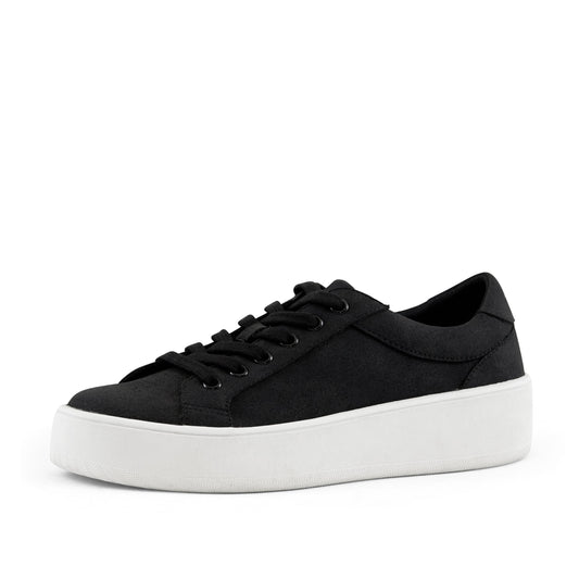 Women's Venice Micro Suede Lace Up Sneaker Black