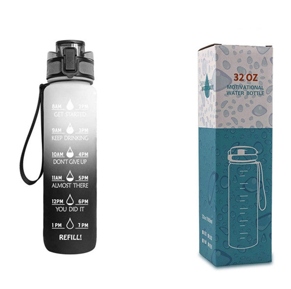 1L Tritan Water Bottle With Time Marker Bounce Cover