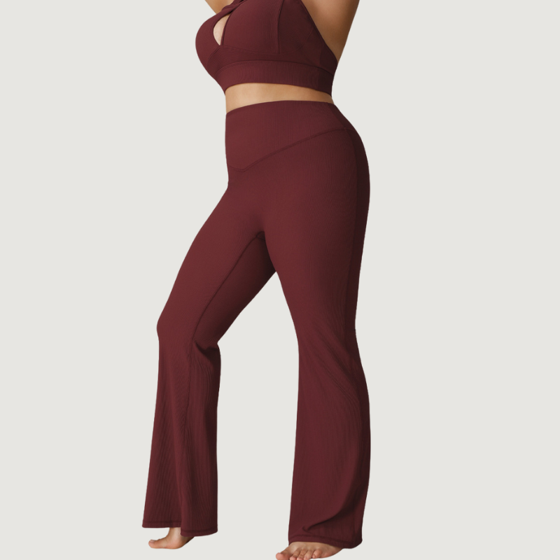 Women's plus-size yoga flared pants