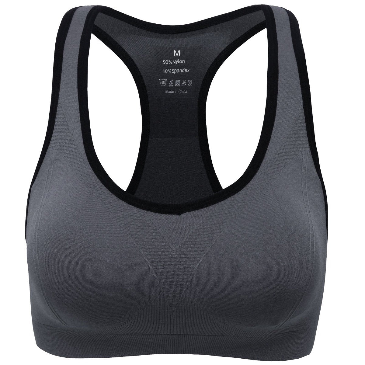 Women’s Stylish Racerback Athletic Sports Bra | Padded Seamless High I