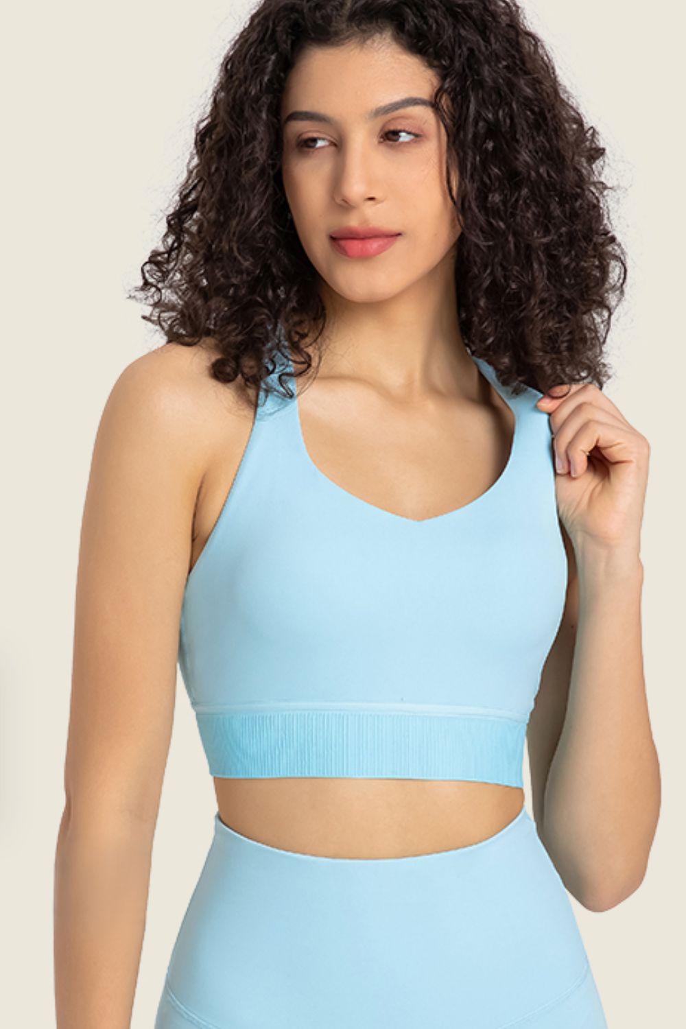 Racerback Halter Neck Sports Bra