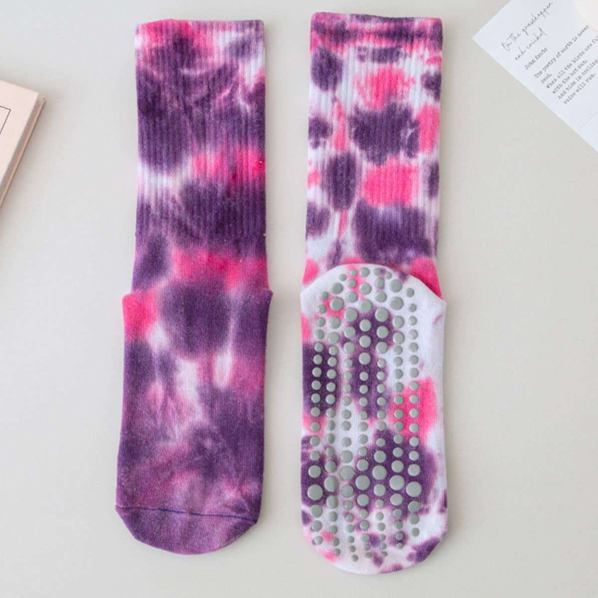 Pilates anti-slip socks for women middle tube