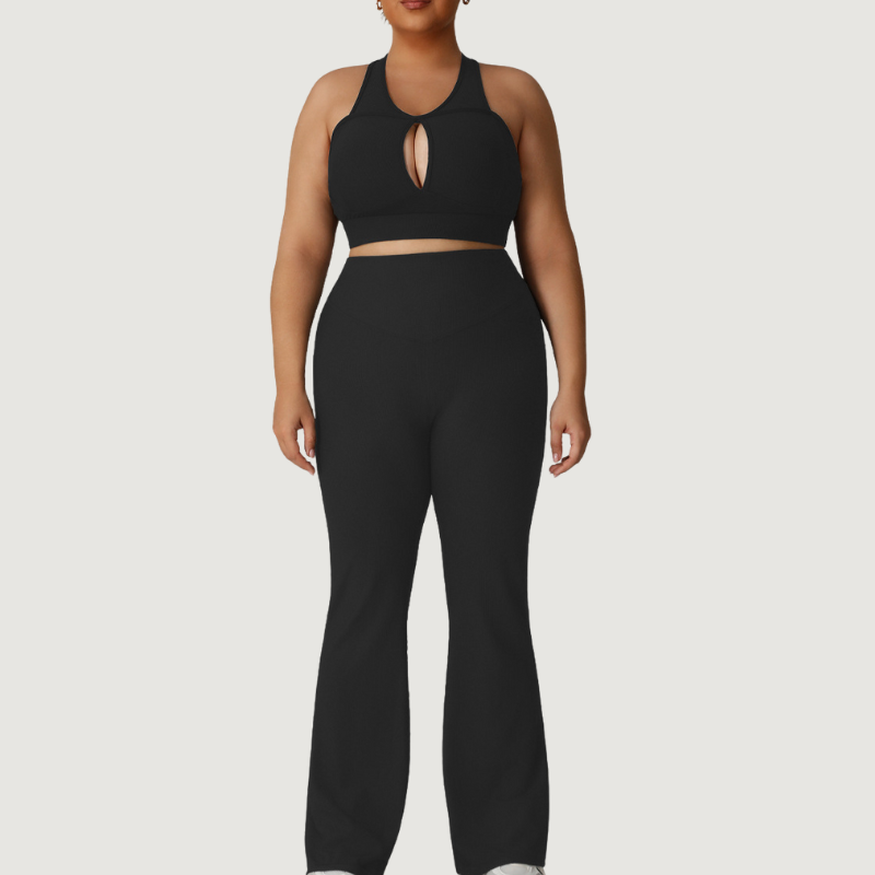 Women's plus-size yoga flared pants