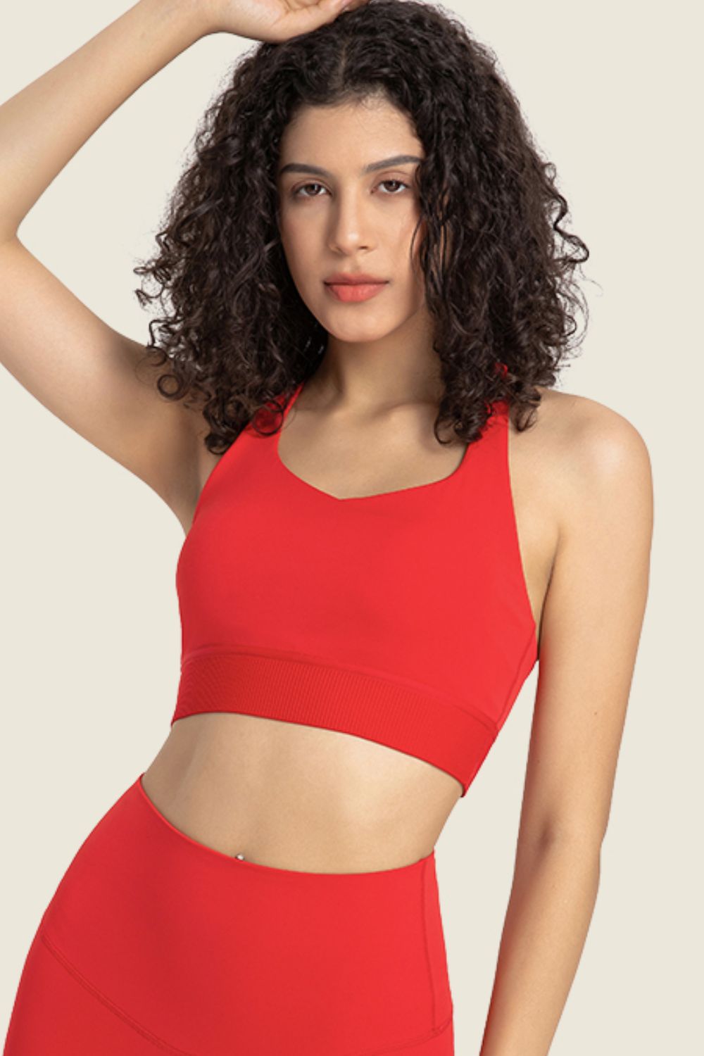 Racerback Halter Neck Sports Bra