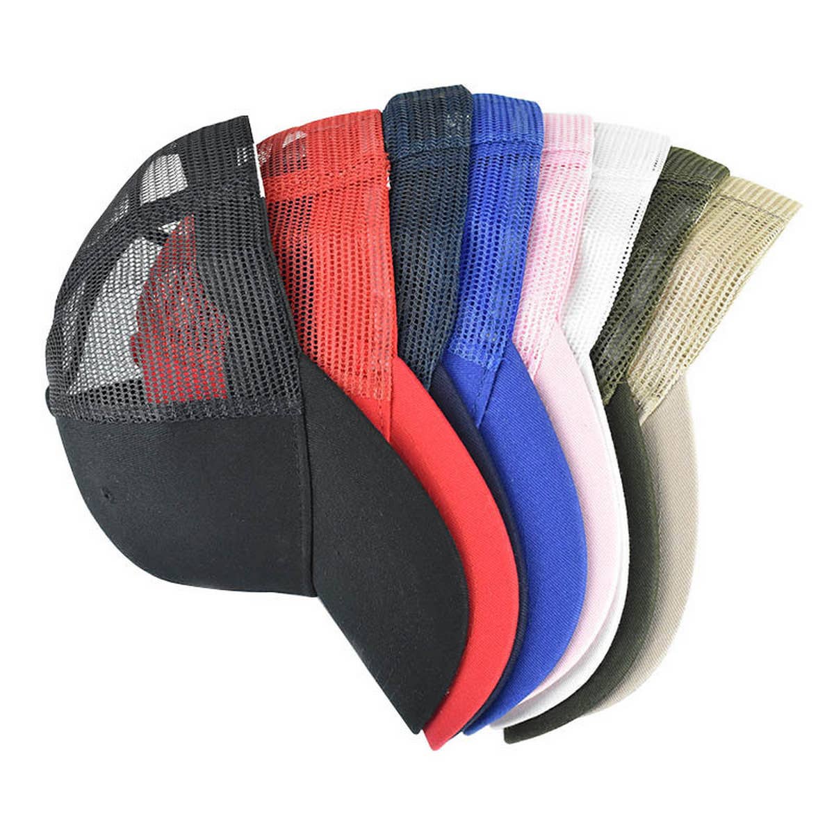 Classic Cotton Solid Breahthable Msh Trucker Hat