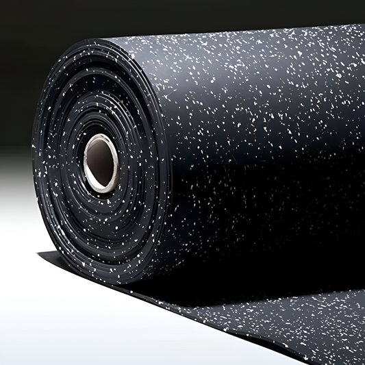 Gym Rubber Flooring Roll 6MM Thik With White Dots Size 100X100 CM