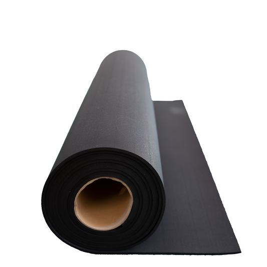 Gym Rubber Flooring Mat Roll 8MM Thik Size 4X11 Feet Color Black